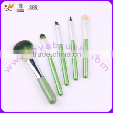 New Fashion Green 5pcs multi-function mini cosmetic brush set