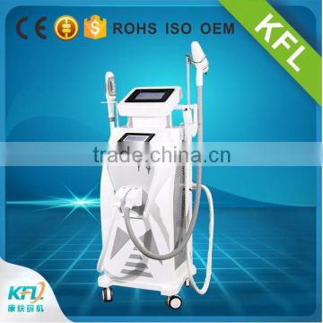 2017 hot sell e-light ipl rf+nd yag laser multifunction machine for permanent hair removal , tattoo removal and skin rejuvenatio
