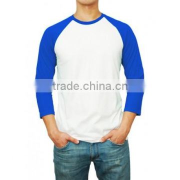 Hot selling raglan sleeve shirt / bulk raglan sleeve 3/4 shirt