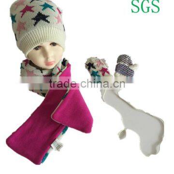 majored factory produce winter 100% acrylic knitted girls scarf hat & glove sets