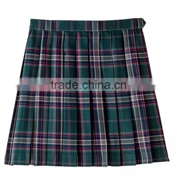 China Wholesales Skirts Short Plain Checked Girl School Uniform Skirt