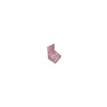 Pink Corrugated Cute Pop Cardboard Counter Displays fixtures ENCD002 with graphic design