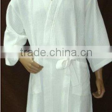 Cotton waffle weave robe
