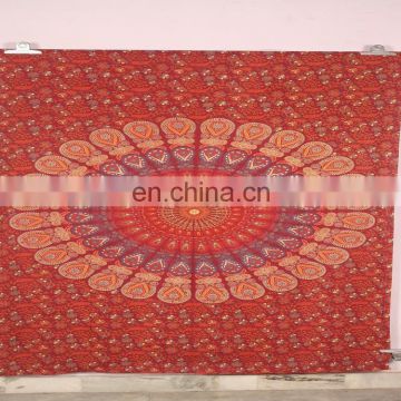 Mandala floral design outdoor indoor cotton tapestry india