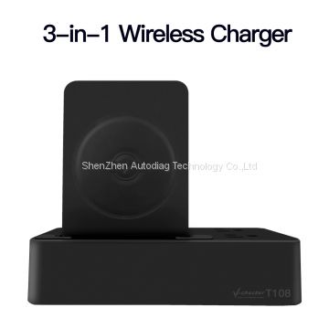 3-in-1 smart wireless charger for pc phone laptop