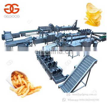 Fully Automatic Industrial Frozen French Fries Making Machine Fresh Finger Potato Chips Plant