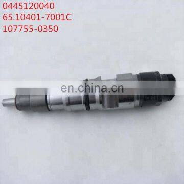 Common rail diesel fuel injector 0445120040 65.10401-7001 FOR DAEWOO 107755-0350