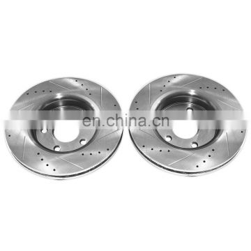 Front+Rear Rotors Metallic Pads For 2006 2007 - 2010 Grand Cherokee Commander 52089269AB