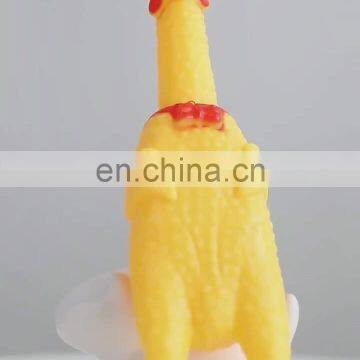 China supplier FREE SAMPLE eco-friendly durable PVC dog chew squeaky chicken toy