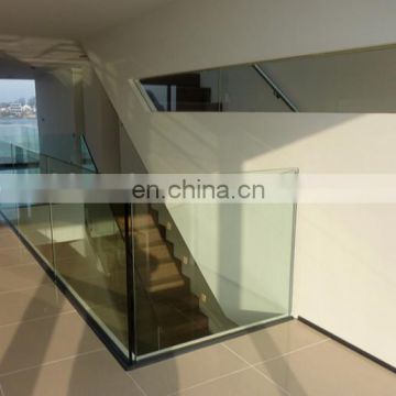 Indoor Staircase tempered Glass Railing with EN12150/ AS/NZS2208:1996 BS6206