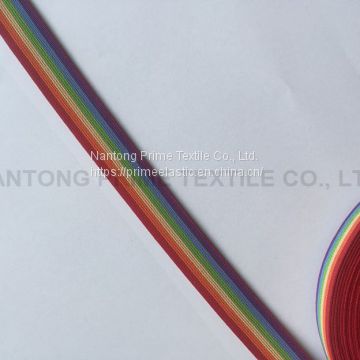 Rainbow webbing---Manufacturer    woven elastic band    buttonhole elastic hobby lobby    knitwear elastic band