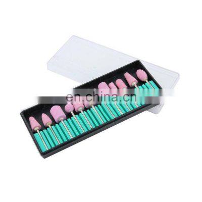 12Pcs/Set Abrasive Stone Points Electric Rotary Tool For Manicure Pedicure Tool Nail Drill Bit Set Carbide Nail Drill Bits Kits