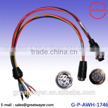 GXL 0.35 MM2 Mini Din 9 Pin Female Moulding Waterproof Equipment Cable assembly