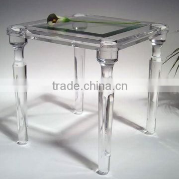 Concise Square Clean Acrylic Tall Coffee Table