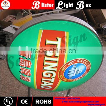 advertising silkscreen color match round light box