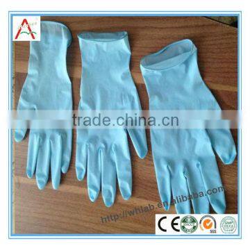 blue disposable nitrile gloves