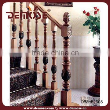 fancy wooden stair railing