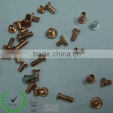 2013 high quality small copper contact rivets / electrical silver solid contact rivets for switch