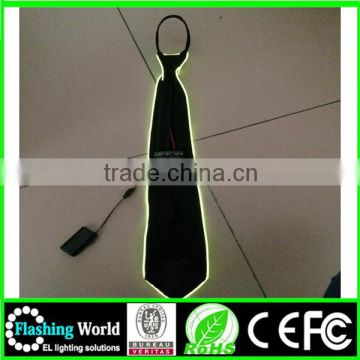 Customers first hot selling el flashing light up tie