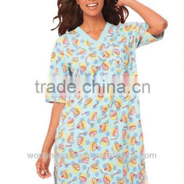 2016 new products sex cotton spandex footed nightgown