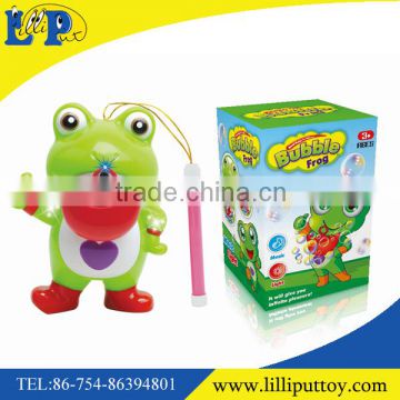 Cartoon B/O frog lantern bubble toy with light and music
