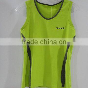 2015 Santic Hot Selling Fitness Wear ladies crop top fitness crop tops