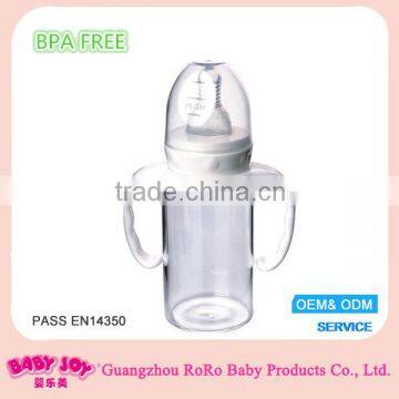 Pretty bpa free cheap borosilicate glass baby feeding bottles