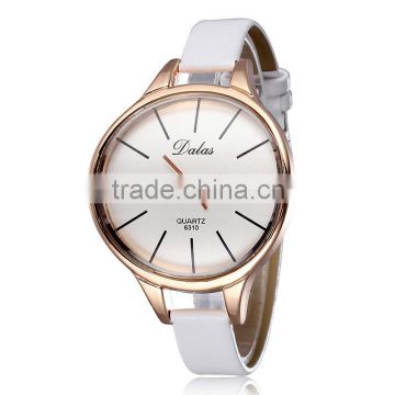 Stock!Wholesale China Ebay Top Selling Japan Movement Quartz Stainless Steel Leather Watch Strap Vogue Good Quality Unisex Watch