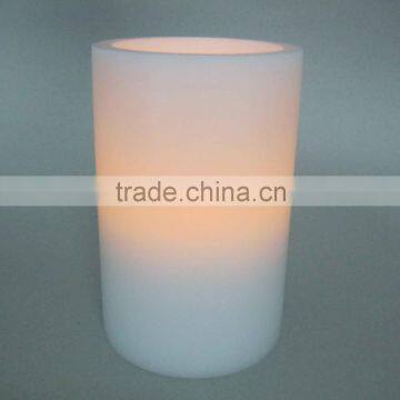 Fake flame white paraffin wax flameless pillar led candle for home decor