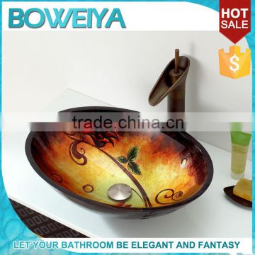 Boweiya Wholesale Designer Made Western Style Brown Colored Small Toilet Sinks