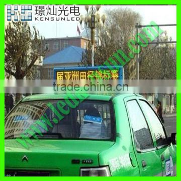outdoor moving ads waterproof P10 taxi top led screen