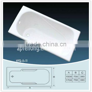 manufacturer sell cheap enclosed cast iron bath tubs/supplier sell bath 1600mm 1700mm
