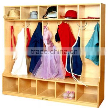 wooden clothes storage cabinet