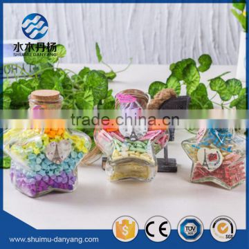 50ml star shaped clear glass decorative bottle