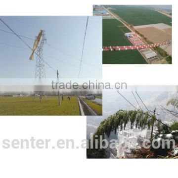 On line monitoring terminal system for transmission line protection against external damage support 3G/4G