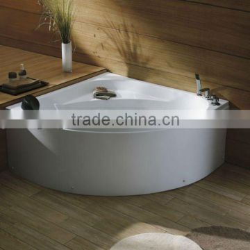 simple corner spa tub,acrylic apron bathtub with pillow