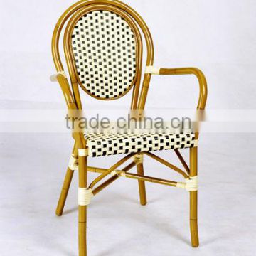 Outdoor leisure pe rattan dining chair outdoor wicker furniture