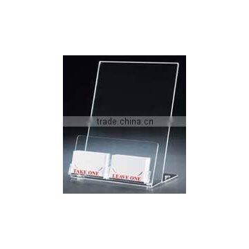 Acrylic Literature Holder 2 Card Pocket