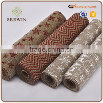 Popular Printed linen roll for wrapping flower packing