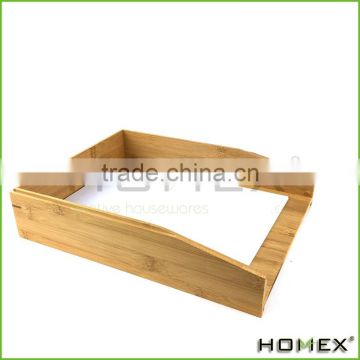 Natural bamboo office paper tray /file tray Homex-BSCI