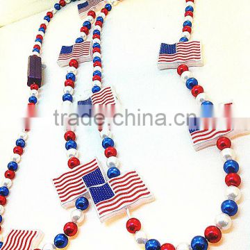 2014 top sale 4th of July Independence day's flashing led necklace