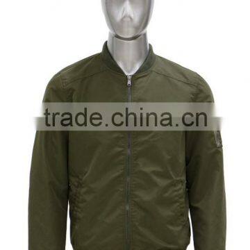 MEN BOMBER JACKET NYLON FABRIC STONE GARMENT WASHED