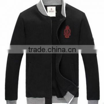 cheap custom fashion men zipper hoodie sweatshirt jacket sweater no hood