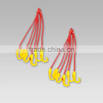 colored elastic cord with 6 hooks from manufacturer