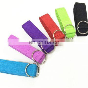 100% cotton yoga strap stretcher with logo printed