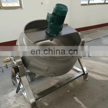 100L Stainless Steel Jacketed Mixing kettle/ tilting jacketed kettle with scraper stirrer