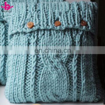 Newest Trend Competitive Price Stylistic Cable Knit Pillow/Cushion Cover in Various Solid Colors
