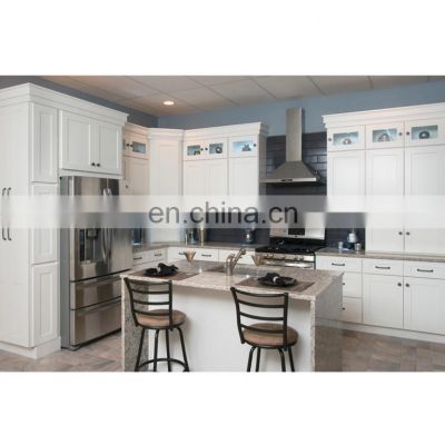 semi custom withe shaker style aluminium roll up doors decor stainless steel handle  kitchen cabinet profile