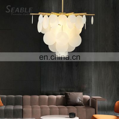 Luxury Style Indoor Decoration Fixtures Home Villa Hotel Glass LED Pendant Lamp