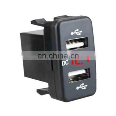 Dual USB port socket for smart car modification and special car charger with original hole type fog lamp